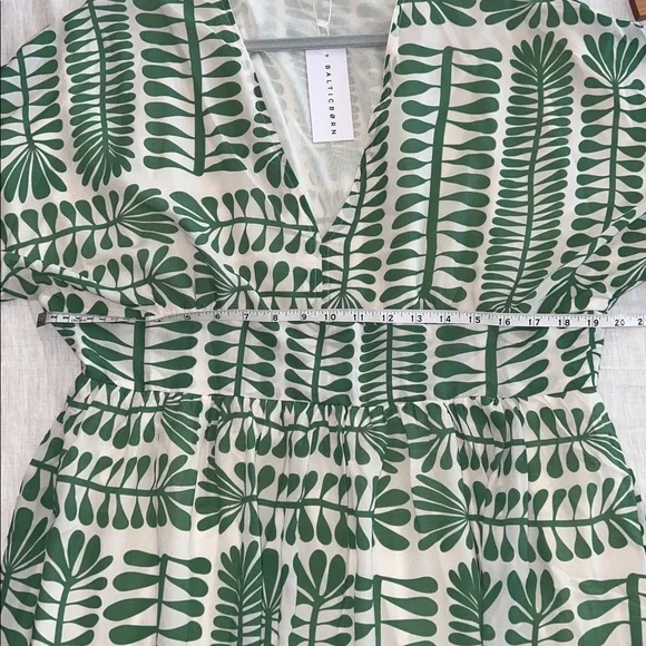 Baltic Born Kimono Midi Dress Green Print NWT Size 1XL - Picture 11 of 13